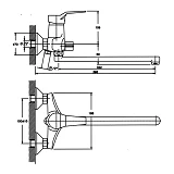 Смеситель для ванны Haiba Zeon 006 euro                                                             