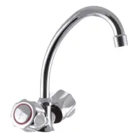 Смеситель для кухни G-Ferro 271 на гайке букса 1/2" ручки-шар 2шт                                   