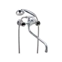 Смеситель для ванны G-Ferro 140 евро длинный букса 1/2" ручки-шар                                   