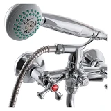 Смеситель для ванны G-Ferro 143 длинный букса 1/2" ручки-крест                                      