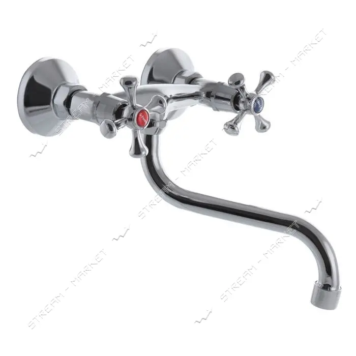 Смеситель для кухни G-Ferro 361 настенный букса 1/2"