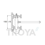 Смеситель для ванны Troya JIM7-A721 длинный с буксой