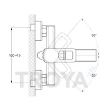 Смеситель для ванны короткий Troya NOD3-A188 поворотный излив и картридж 35мм