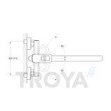 Смеситель для ванны длинный Troya NOD7-A188 картридж 35мм                                           