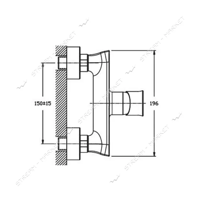 Смеситель для душевой кабины Haiba Houston 003