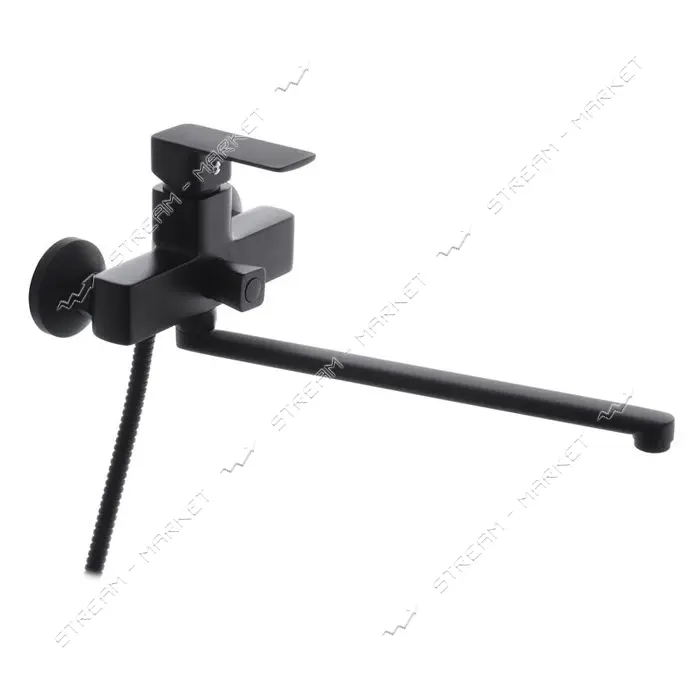 Змішувач для ванни Haiba Kubus 006 EURO довгий BLACK                                                