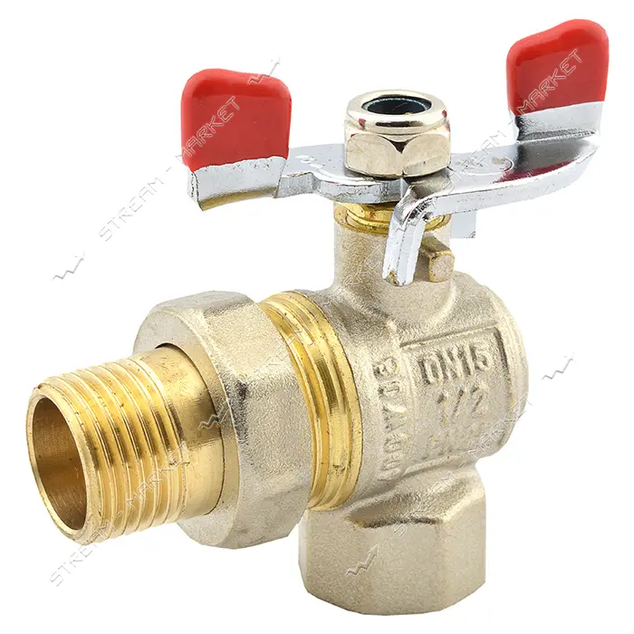 Кран с американкой угловой 1/2"