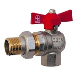 Кран шаровый с американкой угловой 3/4"                                                             