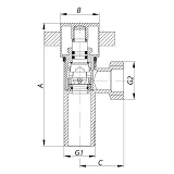Кран Арка Koer KR.517 шаровый 1/2"Нx3/4"Н