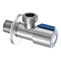 Кран Mixxus VAL-03 1/2"-3/4" для подключения сантехприборов нержавеющая сталь SUS 304 синий         