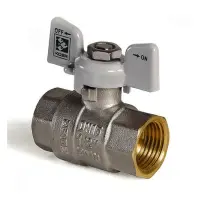 Шаровый кран Koer KR.217.W 3/4" В/В с белой ручкой бабочкой вода шар латунь PN40                    