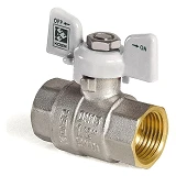 Шаровый кран Koer KR.217.W 1" В/В с белой ручкой бабочкой вода шар латунь PN25