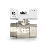 Шаровый кран Koer 1/2" В/В с белой ручкой бабочкой вода латунный шар PN40