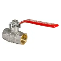 Шаровый кран Koer 1/2" В/В с красной ручкой рычаг вода латунный шар PN40                            