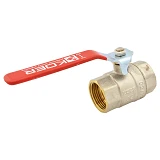 Шаровый кран Koer 1" В/В с красной ручкой рычаг вода латунный шар PN25                              