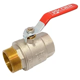 Шаровый кран Koer 2" В/Н с красной ручкой рычаг вода латунный шар PN25 1400 гр                      