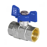 Шаровый кран Koer 1/2" В/В с ручкой бабочкой вода шар латунный KR.217.B Blue