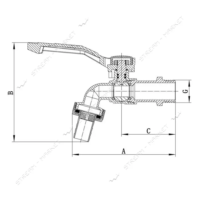 Кран полива Koer KR.246 1/2"