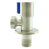 Кран Champion VAL-01 1/2"-3/4" для подключения сантехприборов нержавеющая сталь SUS 304 синий       