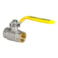 Шаровый кран Koer 1/2" В/В с желтой ручкой рычаг газ латунный шар                                   