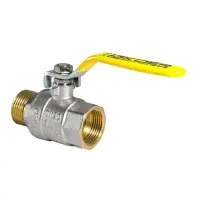 Шаровый кран Koer 3/4" В/Н с желтой ручкой рычаг газ                                                