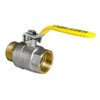 Шаровый кран Koer 1 1/2" В/Н с желтой ручкой рычаг газ латунный шар 911гр                           