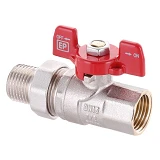Кран с американкой Europroduct EP.310-1/2" В/Н бабочка красный