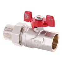 Кран с американкой Europroduct EP.310-3/4" В/Н бабочка красный                                      
