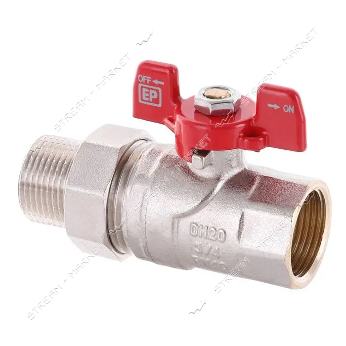 Кран с американкой Europroduct EP.310-3/4" В/Н бабочка красный