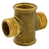Крестовина латунная 1/2"Вх1/2"Нх1/2"Вх1/2"Н