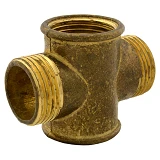 Крестовина латунная 3/4"Вх3/4"Нх3/4"Вх3/4"Н                                                         