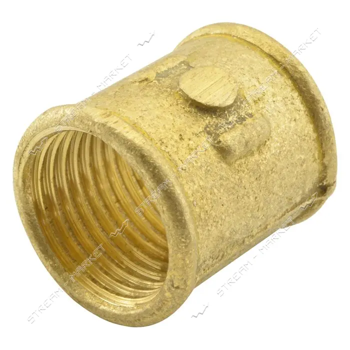 Муфта латунная 1/2"Вх1/2"В 15мм                                                                     