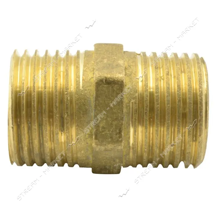 Ниппель латунный 1/2"Нх1/2"Н длинный 15-15мм