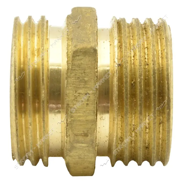 Ниппель латунный 1/2"Нх1/2"Н 15-15мм