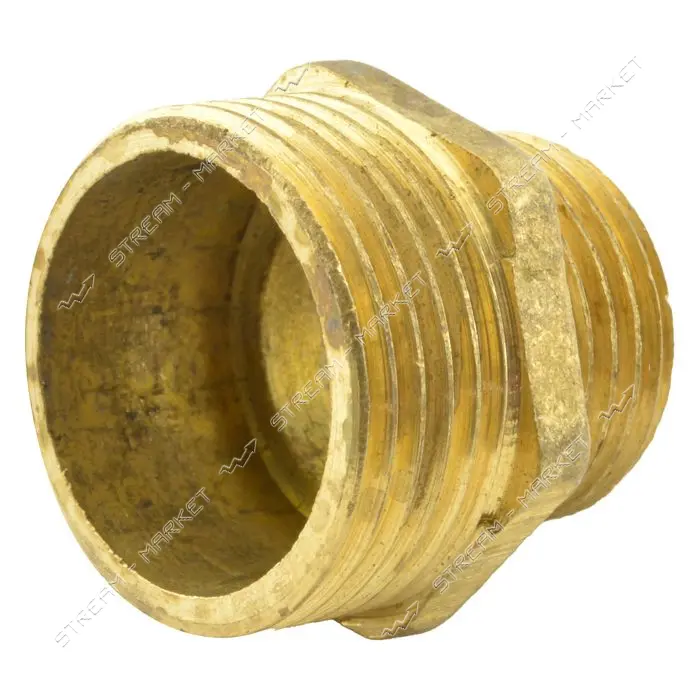 Ниппель латунный 1/2"Нх3/4"Н 15-20мм                                                                