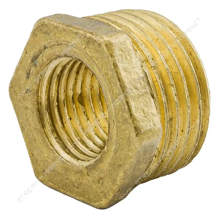 Переходник латунный 1/2"Нх1/4"В на манометр