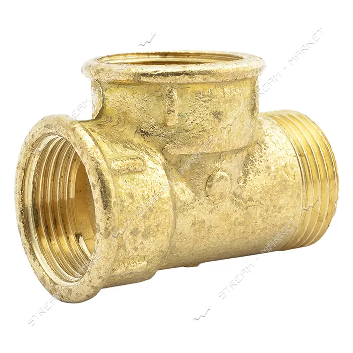 Тройник латунный 1/2"Вх1/2"Вх1/2"Н