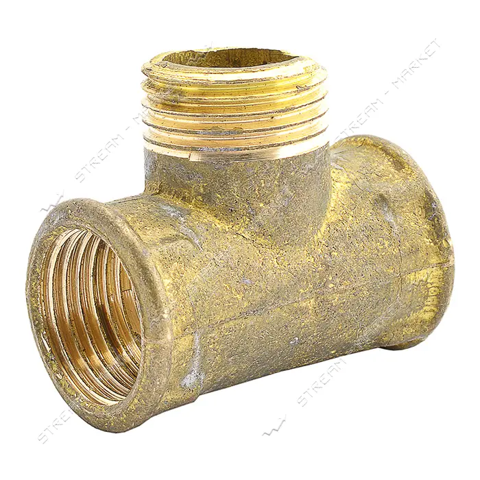 Тройник латунный 1/2"Вх1/2"Нх1/2"В