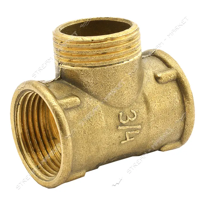 Тройник латунный 3/4"Вх1/2"Нх3/4"В                                                                  