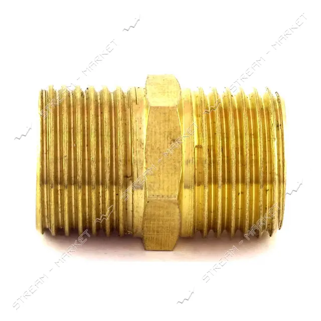 Ниппель латунный 1/2"Нх1/2"Н RS длинный