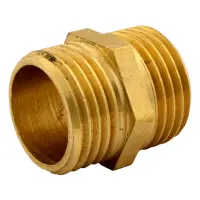 Ніпель латунь 1/2"Нх1/2"Н RS під прокладку 15мм                                                     