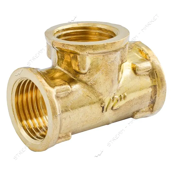Тройник латунный 1/2"Вх1/2"Вх1/2"В RS                                                               