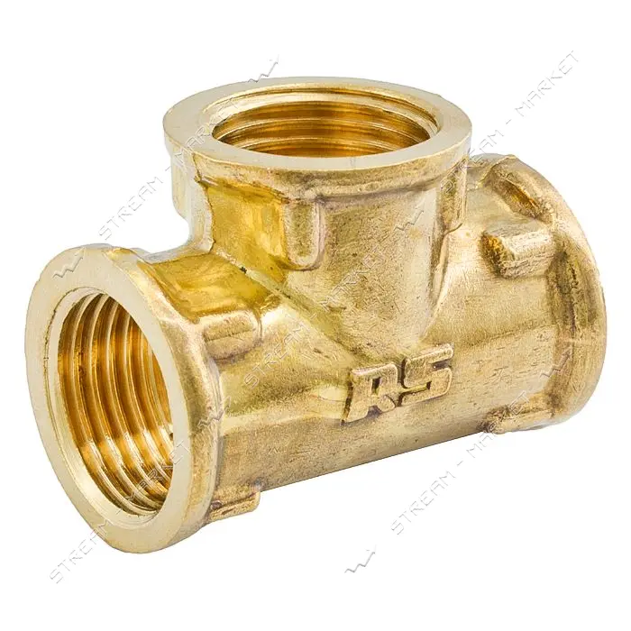 Тройник латунный 1/2"Вх1/2"Вх1/2"В RS                                                               