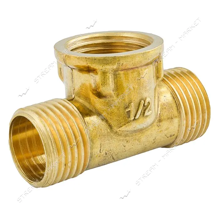 Тройник латунный 1/2"Нх1/2"Вх1/2"Н RS                                                               