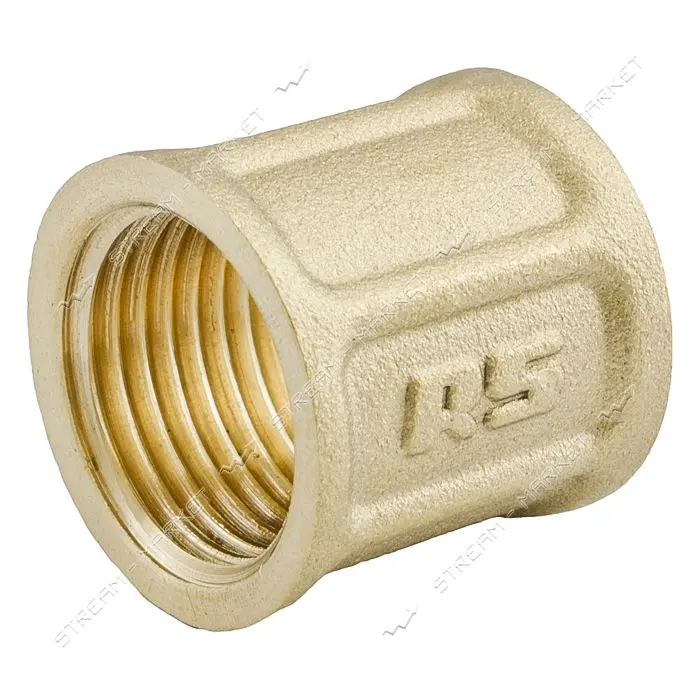 Муфта латунная 1/2"Вх1/2"В RS