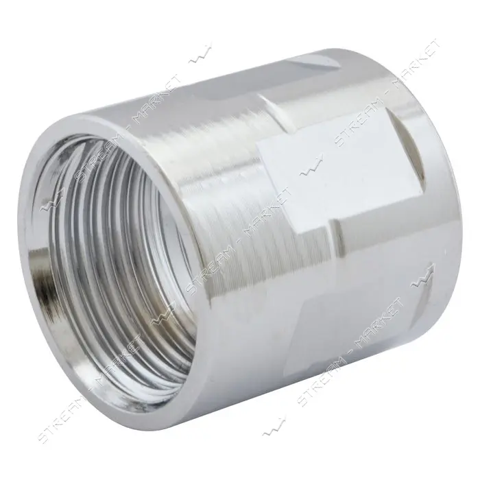 Муфта RS нержавейка 1/2"В-1/2"В 15мм никель                                                         