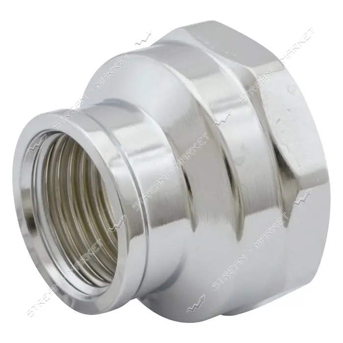Муфта RS нержавейка 1/2"В-1"В 15-25мм никель                                                        