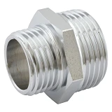 Ниппель RS нержавейка 1/2"Н-3/4"Н 15-20мм никель                                                    