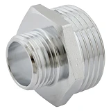 Ниппель RS нержавейка 1/2"Н-1"Н 15-25мм никель                                                      