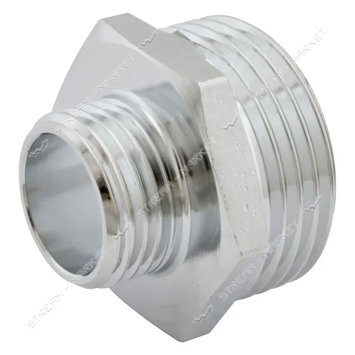 Ниппель RS нержавейка 1/2"Н-1"Н 15-25мм никель                                                      